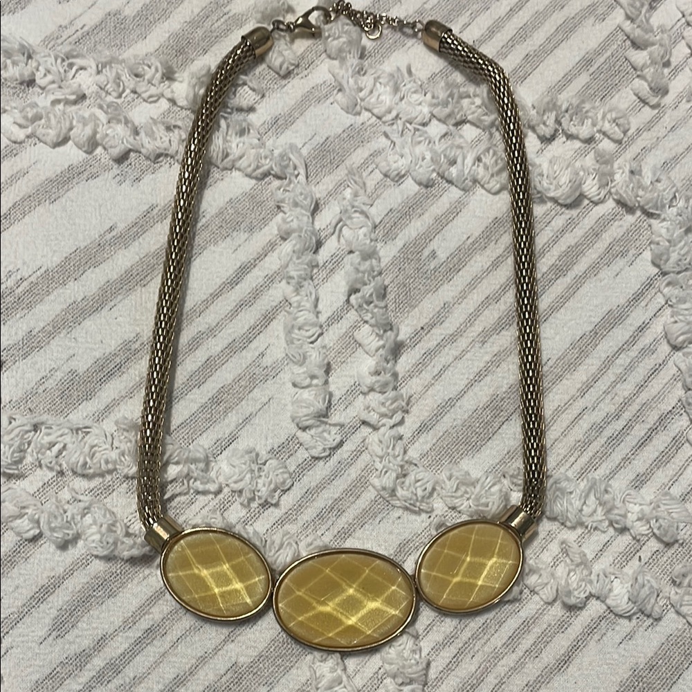 Gold Faceted Bead Necklace with Delicate Chain